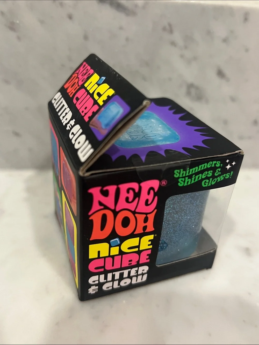 NeeDoh Nice Cube Glitter & Glow